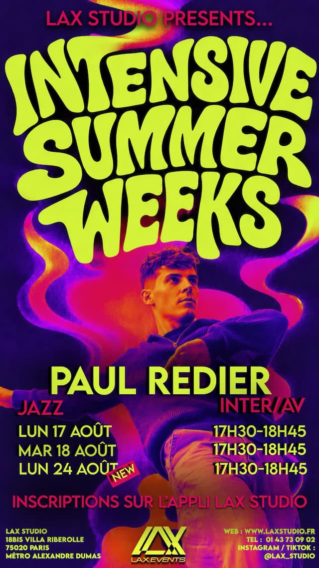 Jazz INTER/AV avec Paul Redier - INTENSIVE SUMMER WEEKS 2026