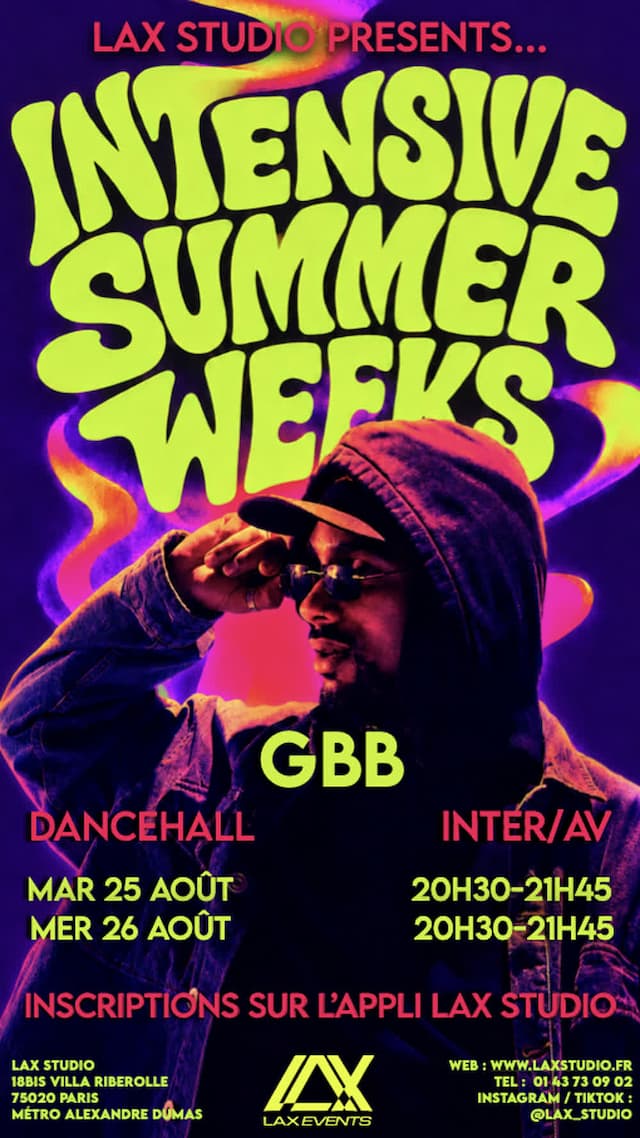 Dancehall INTER/AV avec GBB - INTENSIVE SUMMER WEEKS 2026