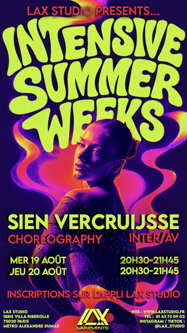 Choreography INTER/AV avec Sien Vercruijsse - INTENSIVE SUMMER WEEKS 2026