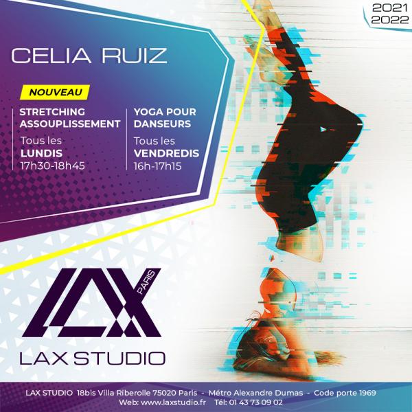 Celia Ruiz assouplissement yoga cours class paris lax studio laxstudio ecole school
