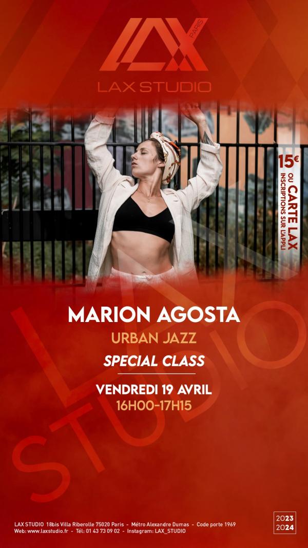 Marion Agosta Urban Jazz cours class paris lax studio laxstudio ecole school